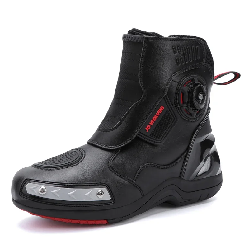 Men'S Shoes Professional - Men Motorcycle Boots Shoes Microfiber Leather