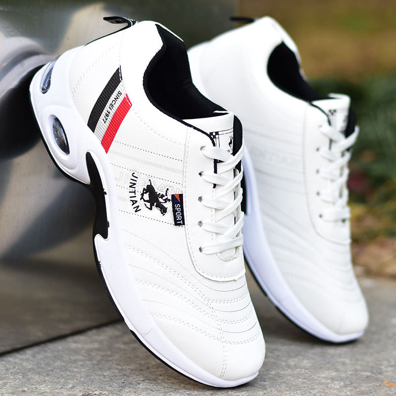 Men Shoes Size 46 - Men's leather sneakers Casual versatile shoes