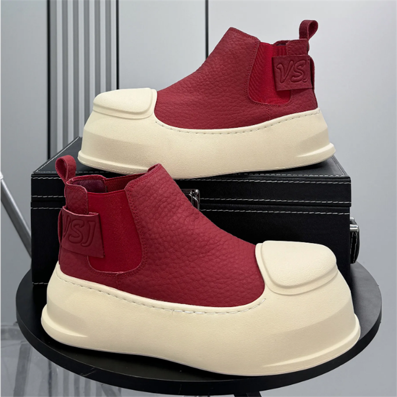 New Men's Round Toe Black Ankl - Men Shoes Trends recension och pris