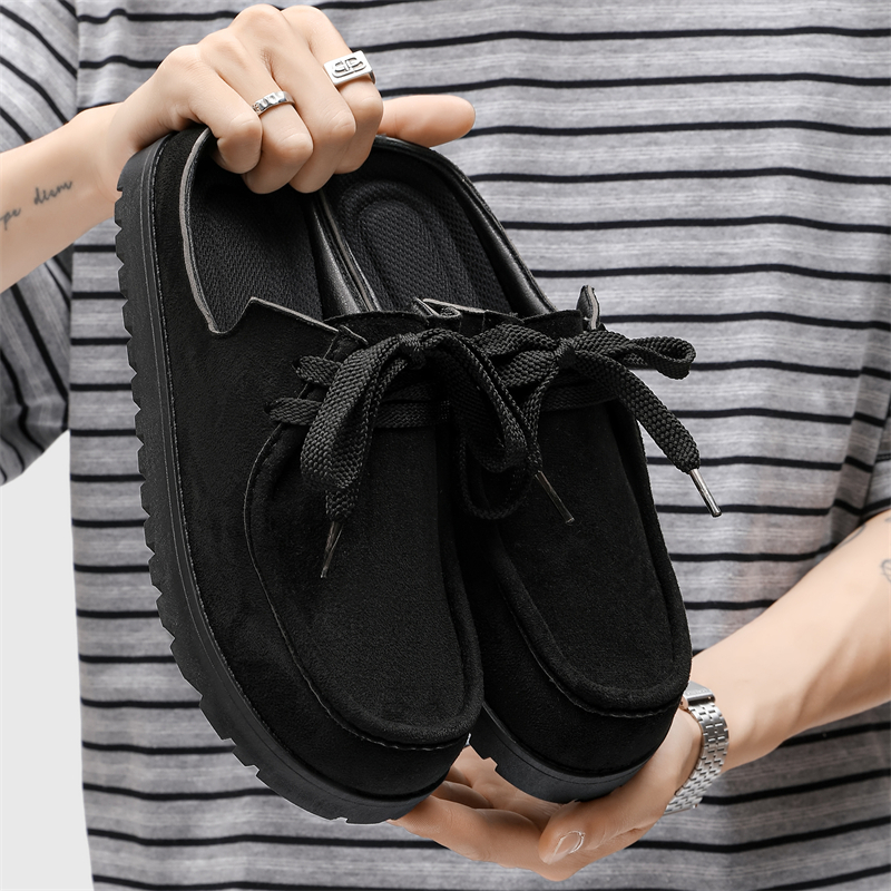 Fashion Men Half Slippers Sued - Men'S Shoes Loafers Casual recension och pris