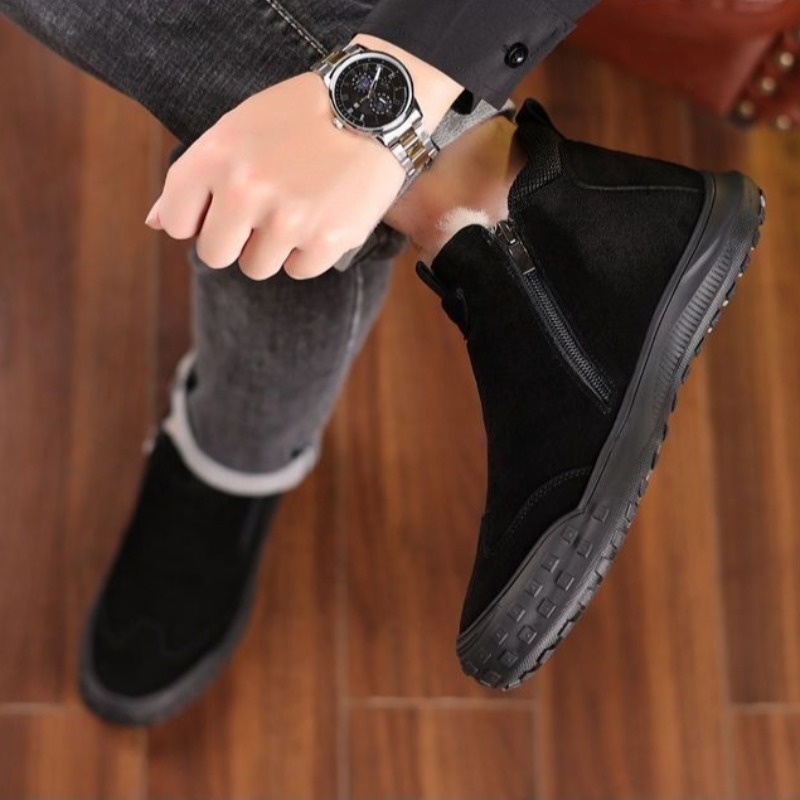 Winter Men's Shoes Plush Warm  - Men'S Shoes Loafers Casual recension och pris