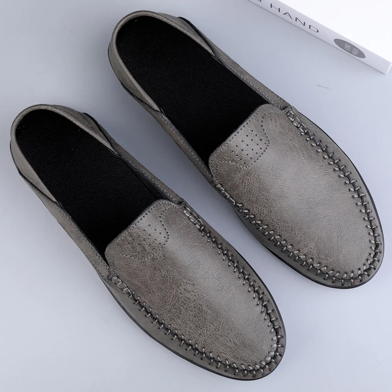 Men's Genuine Leather Loafers  - Boat Shoe Leather recension och pris