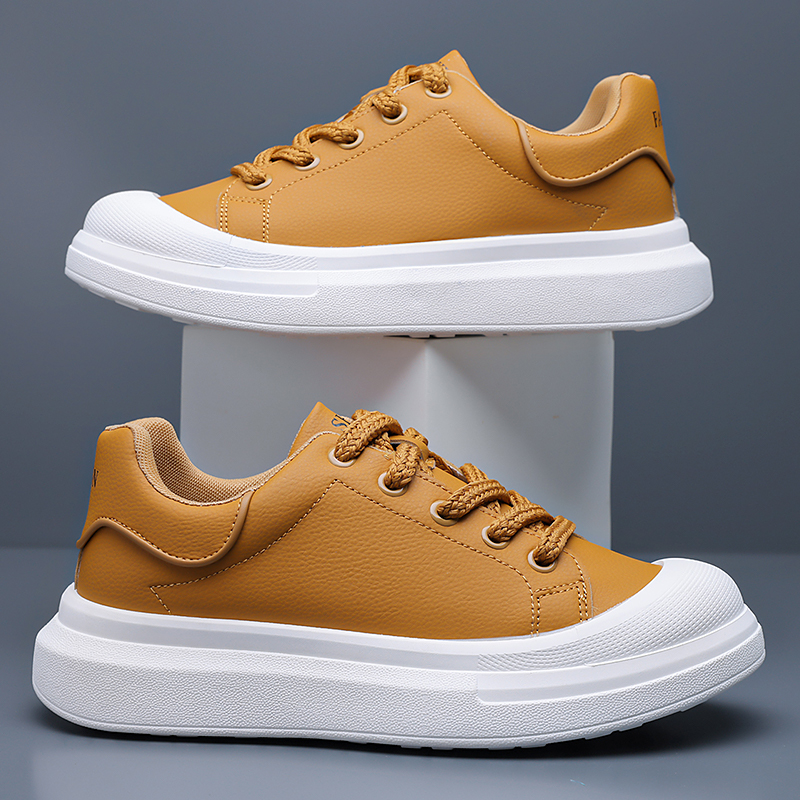 Men's White Leather Platform B - Boat Shoe Leather recension och pris