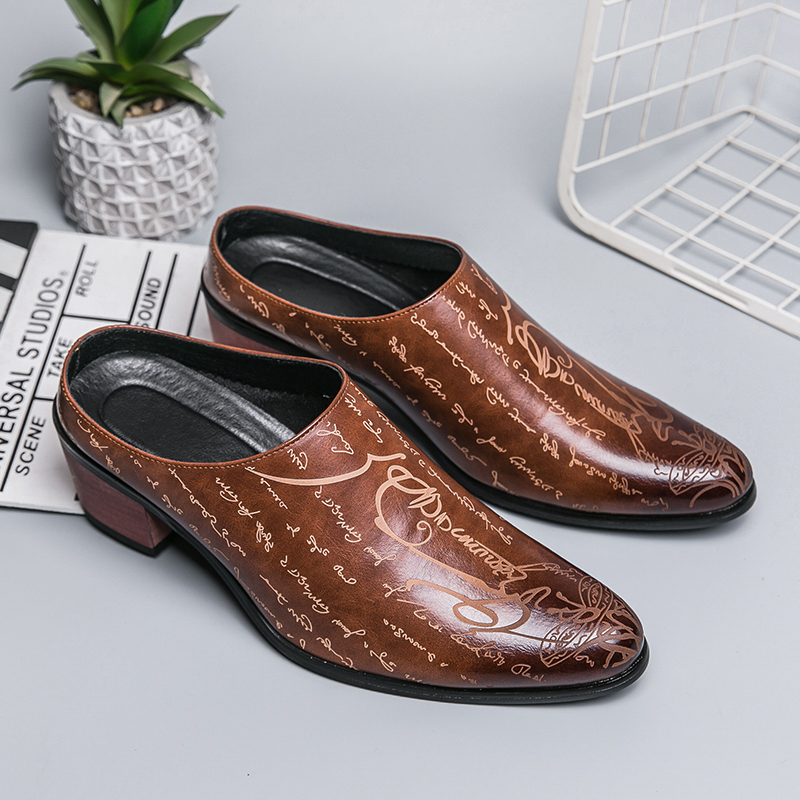 Men Brown Leather Mules Slippe - Men'S Shoes Dress Casual recension och pris