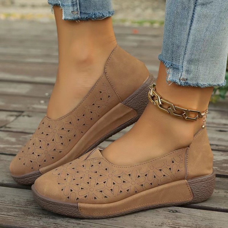 Spring Autumn Women Flats Plat - Boat Shoe Leather recension och pris