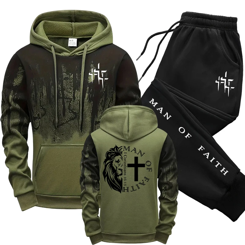 Man of Faith Pattern Men's Set - Men Shoes Joggers recension och pris