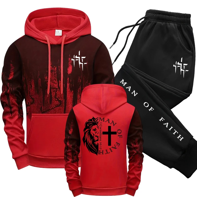 Man of Faith Pattern Men's Set - Men Shoes Joggers recension och pris