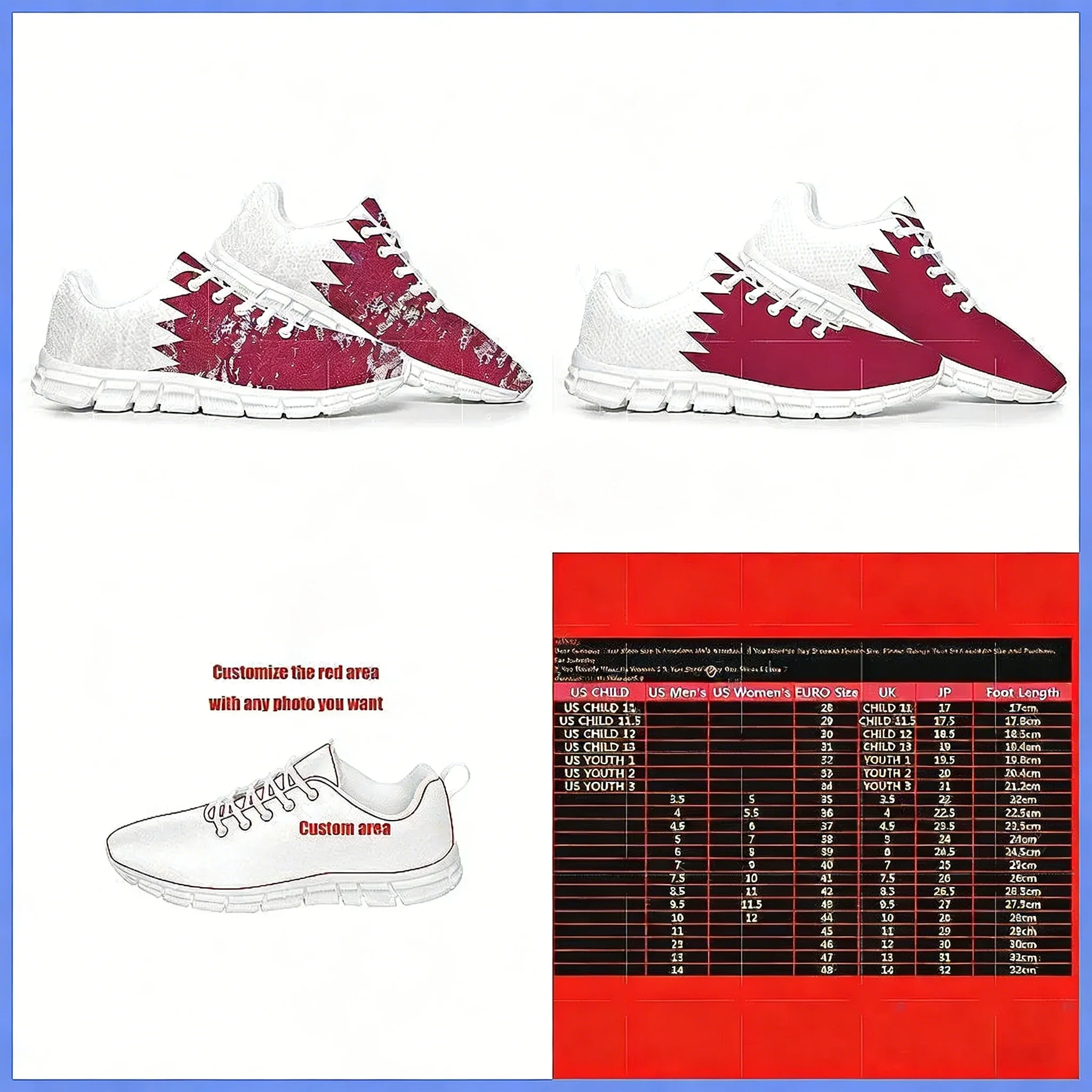 Qatar Flag Sports Shoes, Custo - Men Shoes Qatar recension och pris