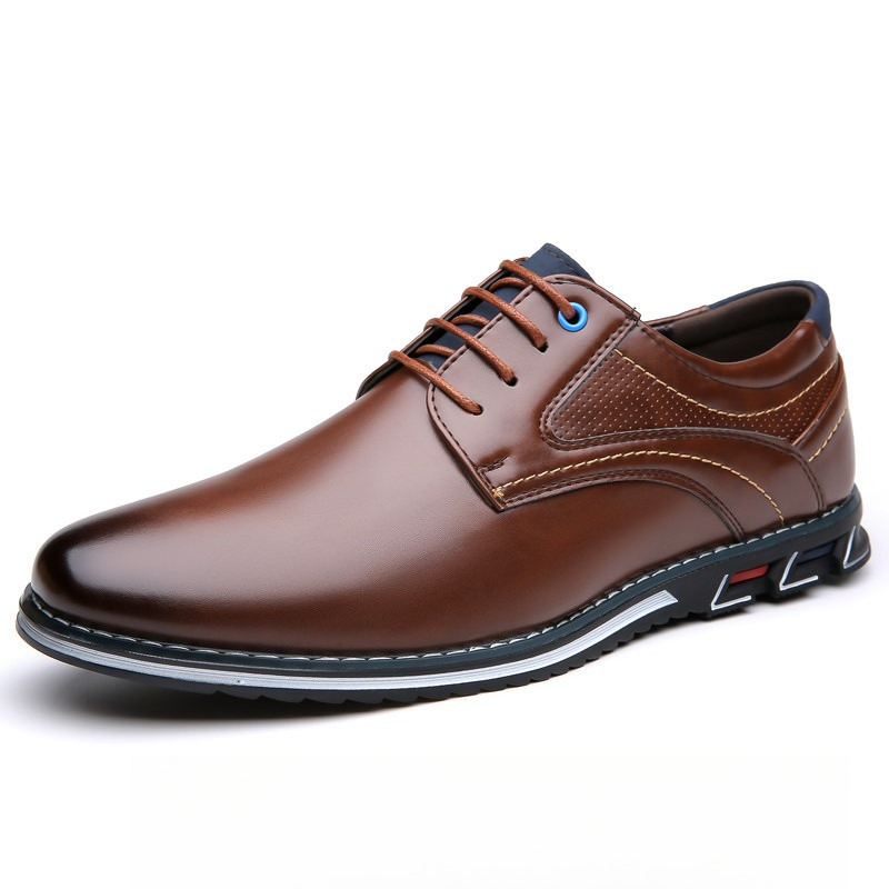 New Men's PU Leather Derby Sho - Boat Shoe Leather recension och pris