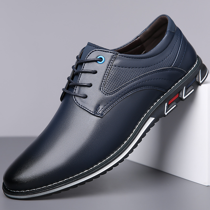 New Men's PU Leather Derby Sho - Boat Shoe Leather recension och pris